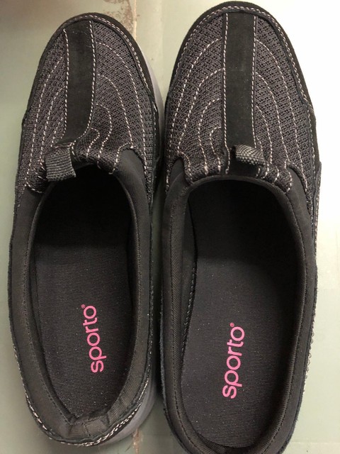 black mule tennis shoes