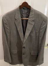 Jos A Bank Gray Houndstooth 44L -2 Button Sports Coat