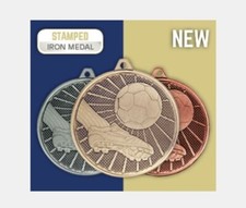 1, 5, 10, 15, 20, 25, 50, 100  x FOOTBALL Medals & Ribbons FREE ENGRAVING
