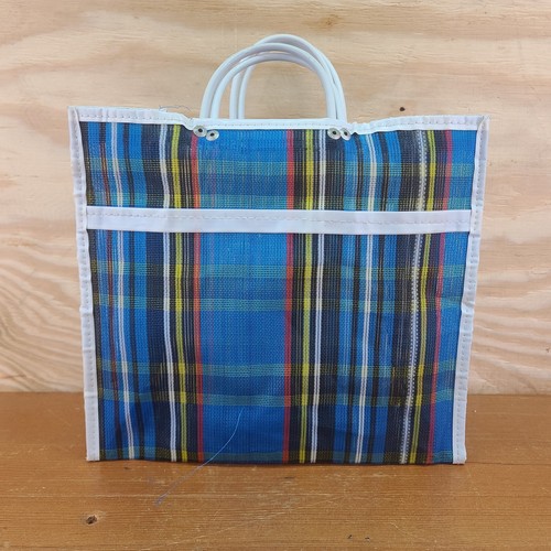 Vintage Nylon Mesh Tote Bag Color Striped