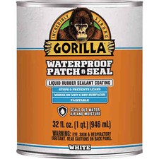  3 -Gorilla 32 Oz. White Waterproof Patch  Seal Liquid 105340
