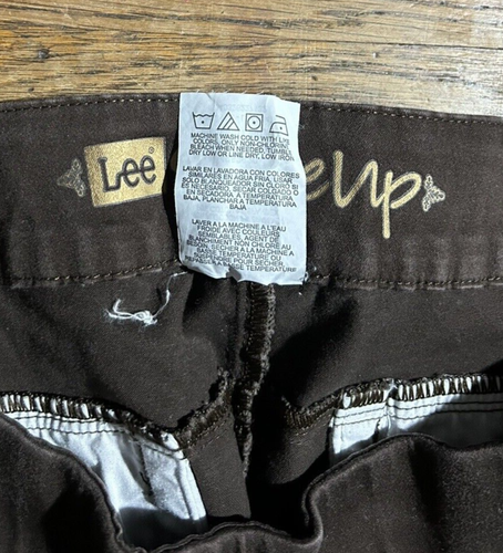 Lee Style Up Hose 18 Medium braun Stretch Tasche gerade Arbeit Karriere Komfort - Bild 3 von 4