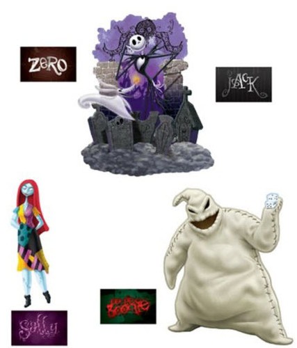 NIGHTMARE BEFORE CHRISTMAS wall sticker 12 decals JACK Sally Oogie Boogie Disney - Picture 4 of 4