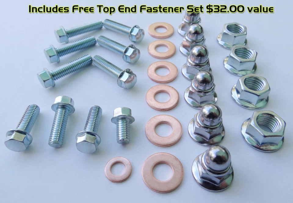 Комплект болтов Yamaha YZ 80 85 125 250 WR YZ125 YZ250 БОНУС хромированные гайки головки цилиндра - L - Изображение 2 из 4