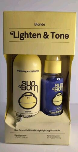 Sun Bum Lighten & Tone - Hair Lighterner 4 oz & Tone Enhancer Blonde 1.5 oz NEW