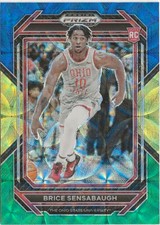 2023-24 Panini Prizm Brice Sensabaugh Blue Yellow Green Prizm SP RC Utah Jazz
