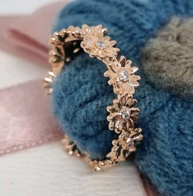 NEW Genuine Pandora Rose Gold Sparkling Daisy Flower Crown