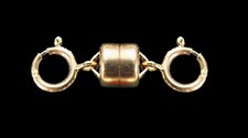 5.5mm 14k MAGNETIC CLASP Converter Solid Yellow Gold Chain Extender Spring Ring