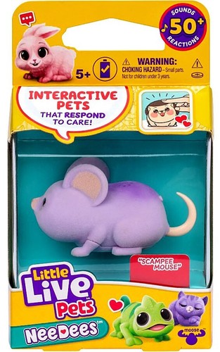 Little Live Pets NeeDees Scampee Maus tragbares interaktives Figurenpaket - Bild 1 von 2