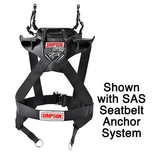 Simpson Hybrid Racing Sport With Quick Release D-Ring Anchors Tether - Foto 4 di 11