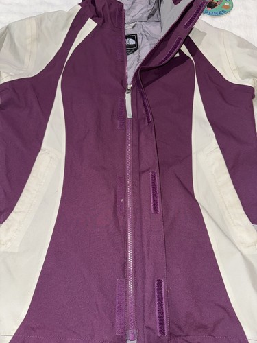 The North Face Girls XL Women’s Small Hyvent Purple White Winter Hooded Jacket - Picture 10 of 17