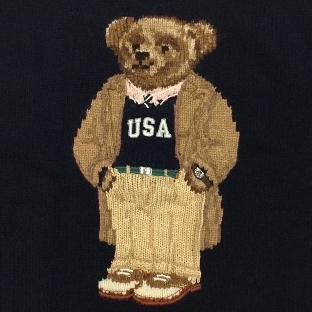 Polo Ralph Lauren College Bear Sweater Navy M New Limited