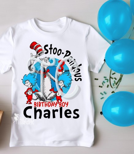Dr Seuss 1st Birthday Shirt, Dr Seuss Family Birthday Shirts, First Birthday Set - Picture 11 of 22