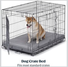 Chew Proof Orthopedic Dog Bed Large 36 Inch Crate Pad Gray Outdoor Waterproof