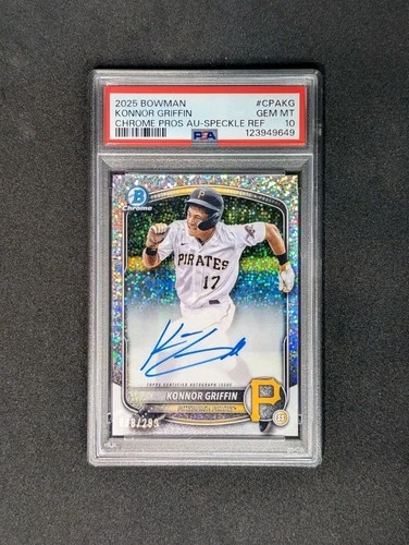 2025 Bowman Konnor Griffin Speckle Refractor Auto */299 PSA 10