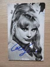 Elke Sommer autograph signed 9x14 cm postcard B/W
