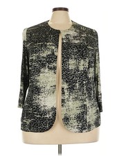 Alex Evenings Women Silver Blazer 3X Plus