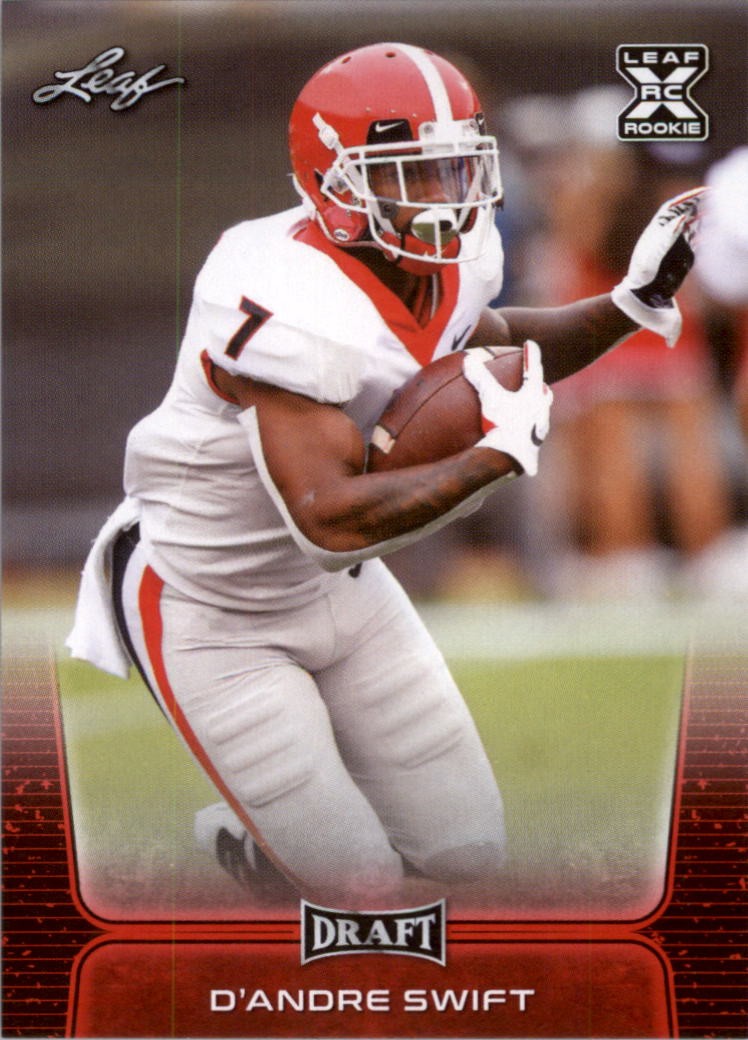 2020 Leaf Draft Red #10 D'Andre Swift - FB
