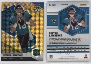 2021 Panini Mosaic Rookies Reactive Yellow Prizm Trevor Lawrence #301 Rookie RC