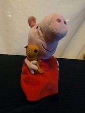Ty PEPPA PIG Beanie Babies 11" Medium Bean Plush Animal Stuffed Holding Bear