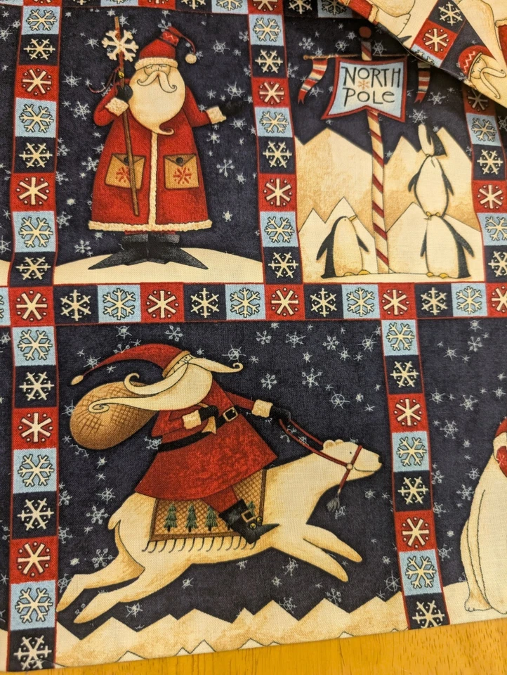 De Colección Debbie Mumm Artic Holiday Tela 58 pulgadas x 44 pulgadas Santa Oso Polar Navidad Foto 2 de 4