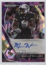 2021 Panini Prizm Draft Picks Purple Ice 24/99 Marlon Williams #DPA-MWI Auto b8h