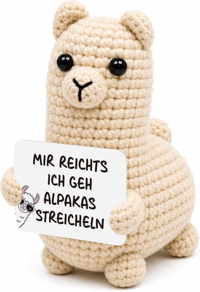 Abschiedsgeschenk Pocket Hug Lama Ruhestand GlüCksbringer Mutmacher FüR Kollegen-image