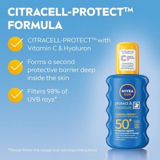 1 x NIVEA SUN | Protect & Moisture Sun Spray SPF50+ | Water Resistant, 200ml 41.15 per litre