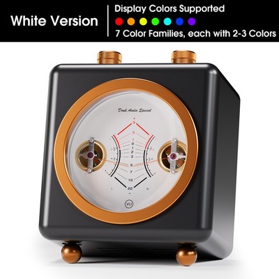 Retro Analog VU Meter Display Vintage Desk Decor Mic Pickup w/Adjustable Colors