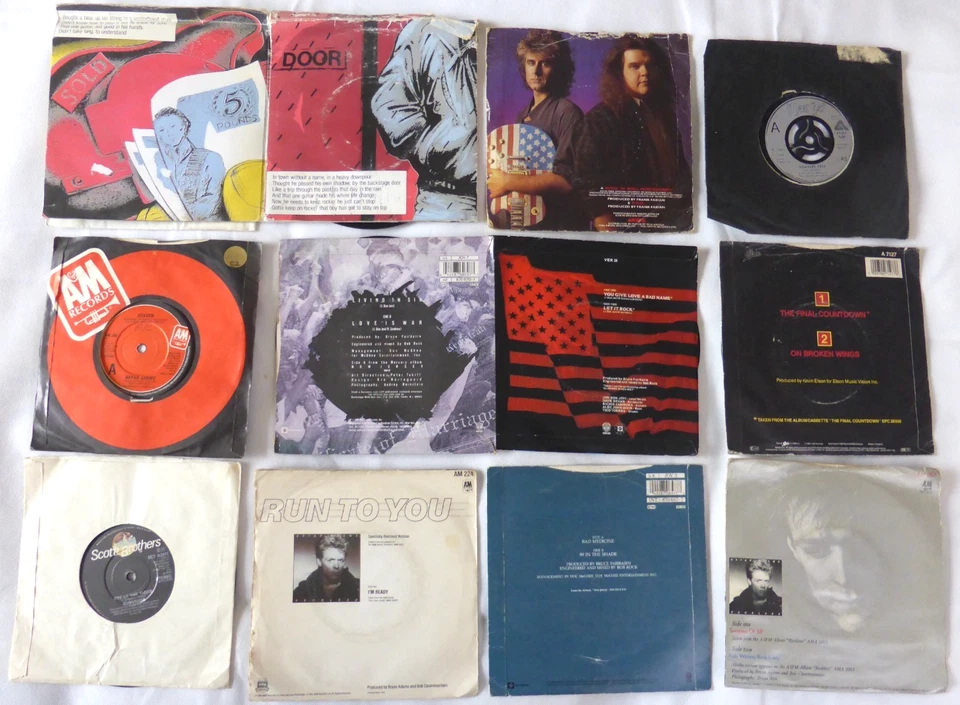 Lot: 15 X 7"  AOR Vinyl - FOREIGNER/MEAT LOAF/EUROPE/BON-JOVI/B ADAMS - Image 2 of 4