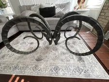 Mid Century Brass Ibex Ram Head Coffee Table Base Alain Chervet