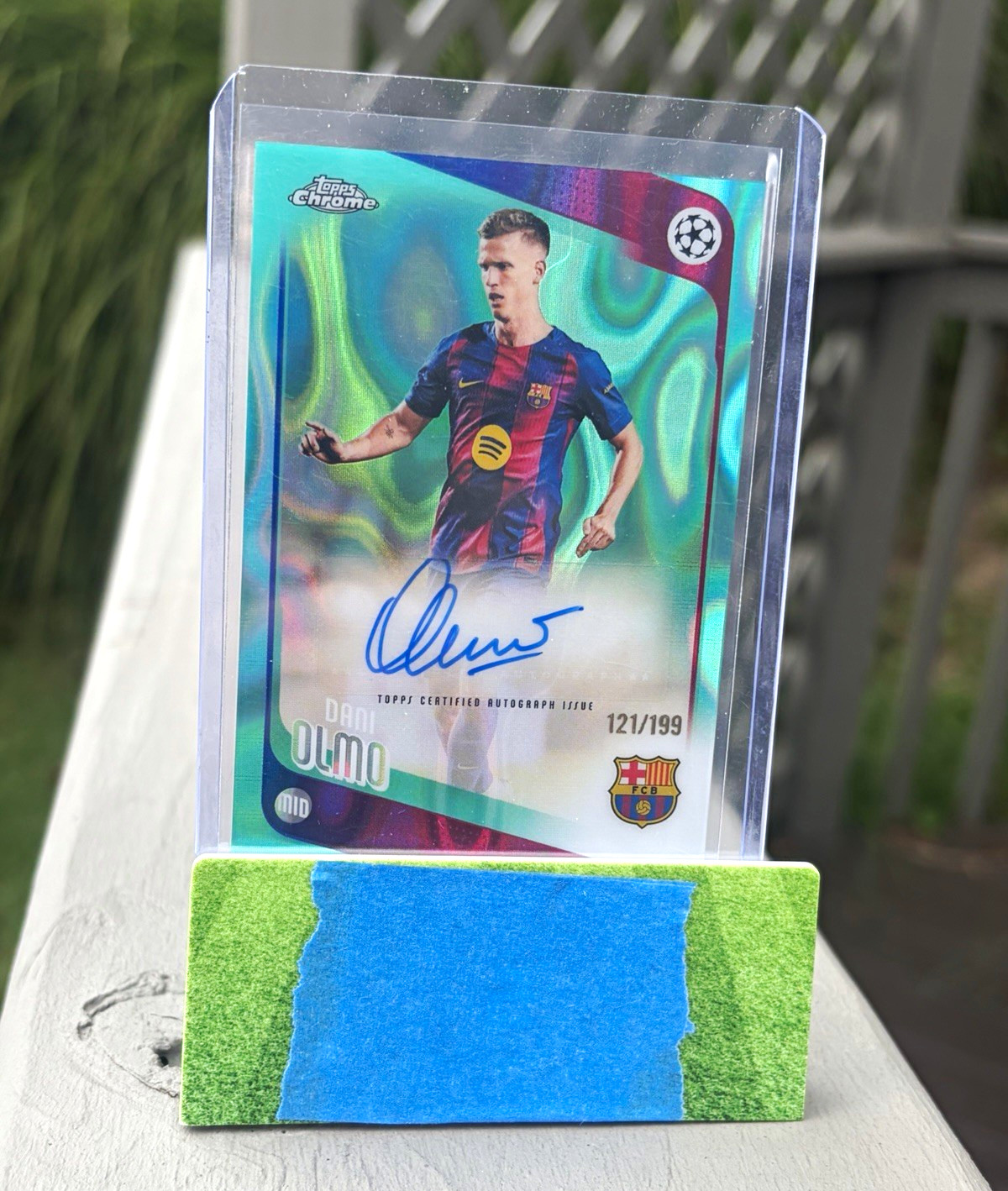 Topps Chrome UEFA Club Competitions 2025-26 Dani Olmo Barcelona CA-DO Auto /199