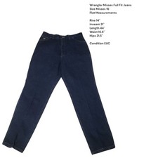 Vintage 1970s Wrangler Misses Full Fit Size 16 Denim Jeans Made in USA