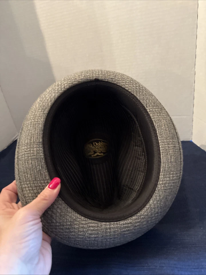 Sombrero Fedora Vintage Dobbs Fifth Avenue Nueva York Fieltro Gris Para Hombre 7 1/8 Foto 4 de 4