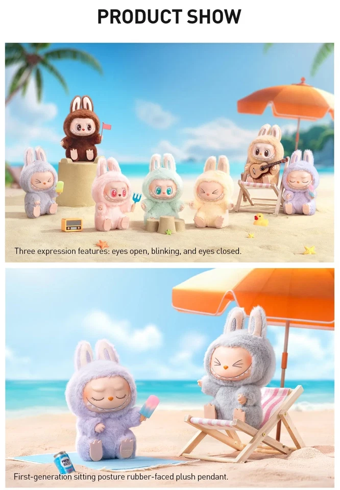 POP MART Labubu The Monsters Have A Seat Series Plush Figure Keychain Dolls - Image 3 of 4