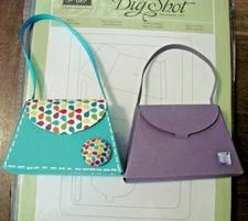 Stampin Up Sizzix Bigz PETITE PURSE Die + 2 Sets of BRADS - See Cute Samples!