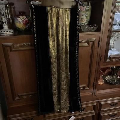 Simran Scarf shawl Wrap brand new black gold shimmer print NWT