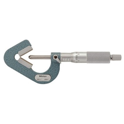MITUTOYO 114-202 V-Anvil Micrometer,0.09-1 In,0.0001 4CGE1