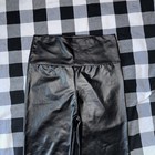 Everbellus Women's Large Black Faux Leather Pull On Super High Rise Legging Pant — photo 2