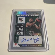Panini Nigel Williams-Goss Zalgiris Play-In Ticket Autograph /99 Contenders Eur…
