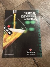 HEINEKEN BEER 8” x 11” Print Ad Photo Alcohol Poster Draft