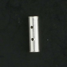 Ribbed Spacer Tube Bead - Silver Findings Design Crafts Double-Strand Jewelry