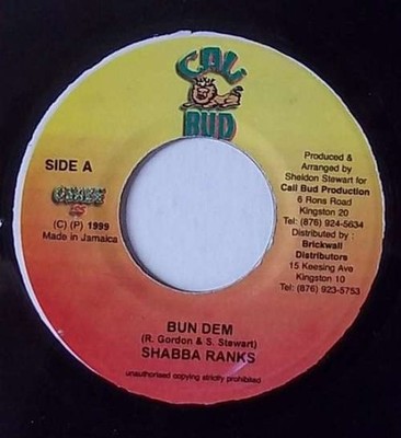Shabba Ranks - Bun Dem 7'' Vinyl Reggae Dancehall 4834