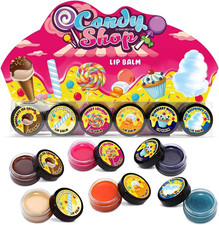 Set of 6 Kids Lip Balm Candy Shop Shining Non-Colour Nourishing Scented Favourit