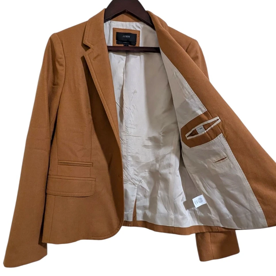 J. Crew Schoolboy Blazer Women's 10 - Camel Tan 48682 FA12 Office Preppy Fall - Image 3 of 4