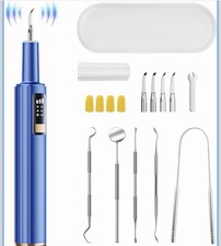 Ultrasonic Tooth Cleaner Dental Plaque Remover Tool Kit 8-in-1