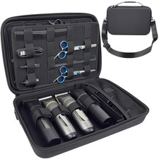 Barber Bag Hard Travel Barber Case for Hair Clippers with Adjustable Shoulder St