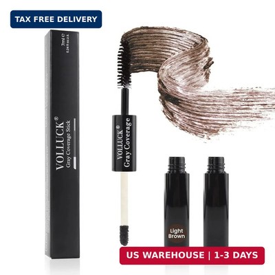 Root Touch Up Stick, Instant Gray Hair Cover Concealer, 2-In-1 Double Head Hair 