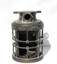 Antique Nautical Industrial Metal Ship's Lantern