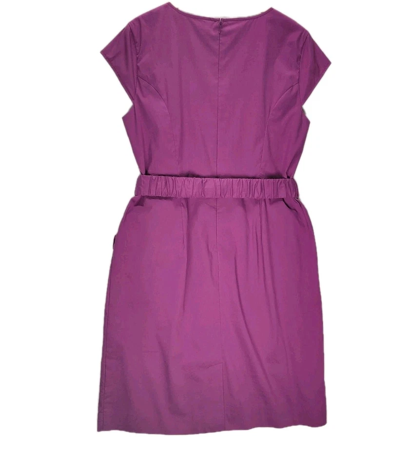 Vestido Vaina Adrienne Vittadini 14 Púrpura Bolsillos con Cinturón Oficina Carrera Moderno Foto 4 de 4